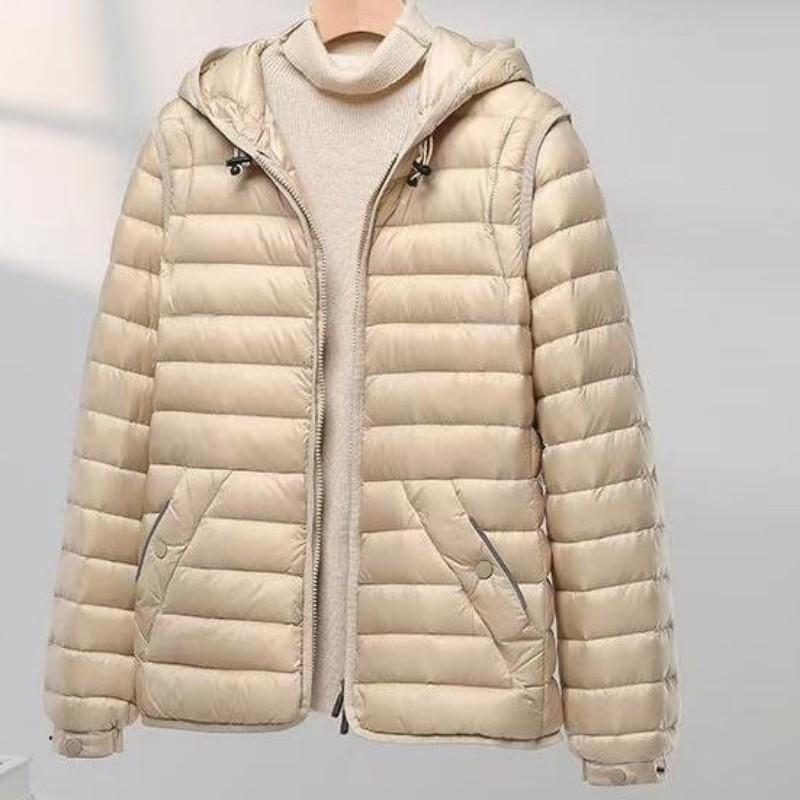 Womens Short Down Jacket 90% Duck Warm Winter Coat Hooded Regular Fit Commuter Style