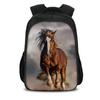 Horse Double-layer Backpack Animal Horse 3D Printed Large Capacity Student New Handsome Casual Backpack