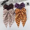Halloween Bow Accessory Silky Satin Hair Bows, Big Ribbon Clips, Oversized Long Tail Barrettes, Hairpin Cute Pumpkin Ghost Witch Hat Spider