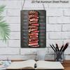 2D Flat, Vintage Beef Doneness Chart Metal Sign - Steak Guide with Rare, Medium Rare, Medium, Medium Done - Aluminium Retro Wall Art Suitable for