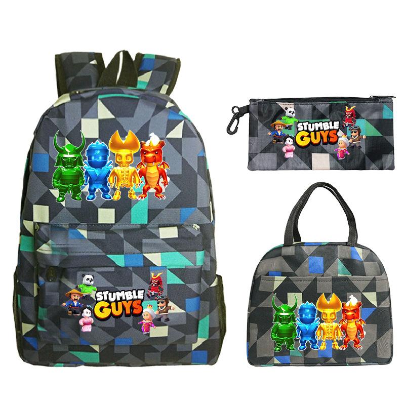 Game Merchandise Printed Children's Schoolbag Set Casual Backpack Three-piece Set