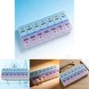 Modern Simplified Plastic Pill Box With Sealed Lids And Multigrid Storage For Daily Medication