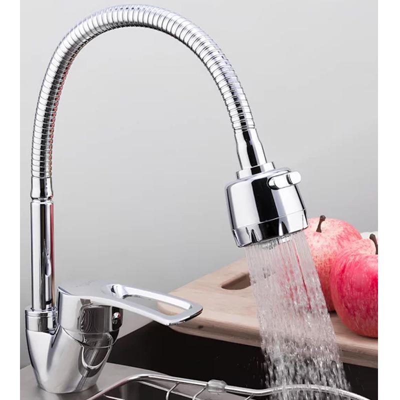 Colorful Tube Silicone Kitchen Sink Faucet Hot And Cold Water Mixer Tap 360 Degree Rotating Flexible Hose Tap Deck Mount