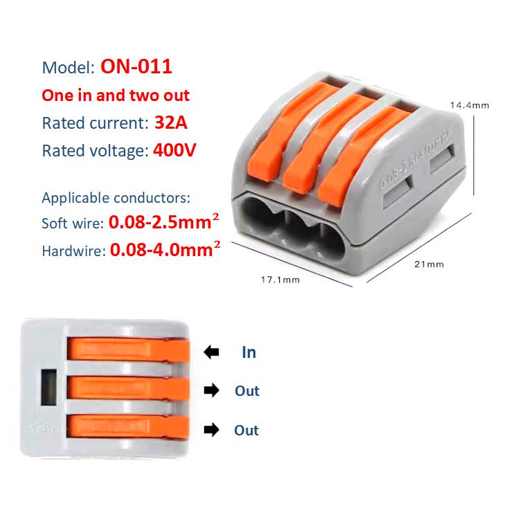 5/10pcs PCT Universal Wire Quick Connector Insulation Terminals Compact Hard Wire/soft Wire Connector 2/3/4/5/8 Channels / Base Press-fit Connection