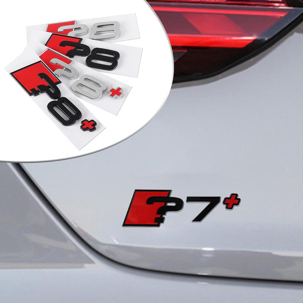Car Body Rear Trunk Emblem Sticker Letters Auto Tail Badge Decals For S A3 A4 A5 A6 A7 A8 Q3 A4L A6L A8L B8 B9 8V QUATTRO RS3