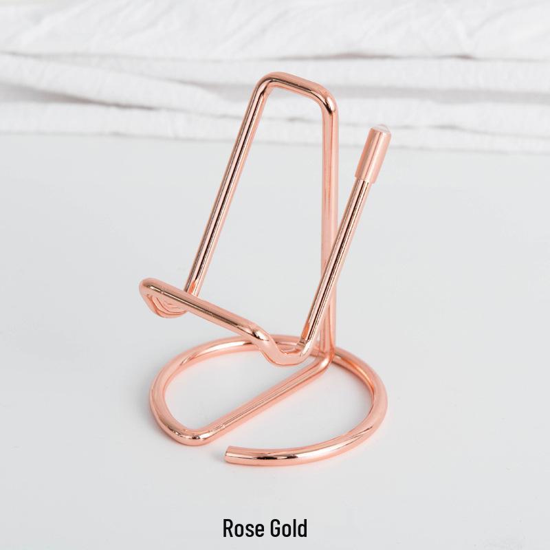 Wrought Iron Phone & Business Card Holder: Stylish Lazy Desktop Stand