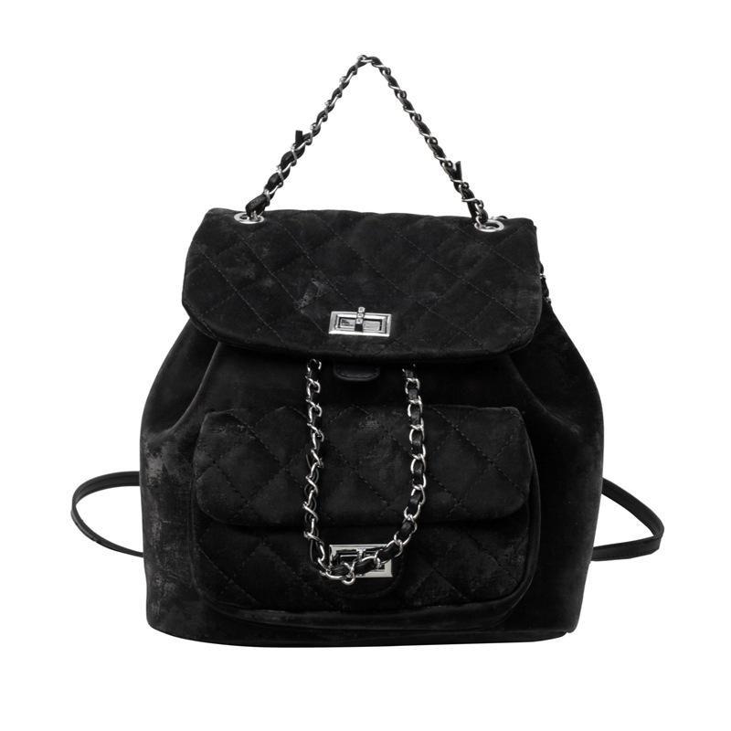 

Маленький рюкзак женский новая мода мини сумка на цепочке с бриллиантовой цепочкой ретро повседневный рюкзак тренд