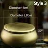Incense Powder Jar Vintage Pure Copper High Lid Mini Tea Jar Home Indoor Tea Room Incense Decoration Aromatherapy Appliance