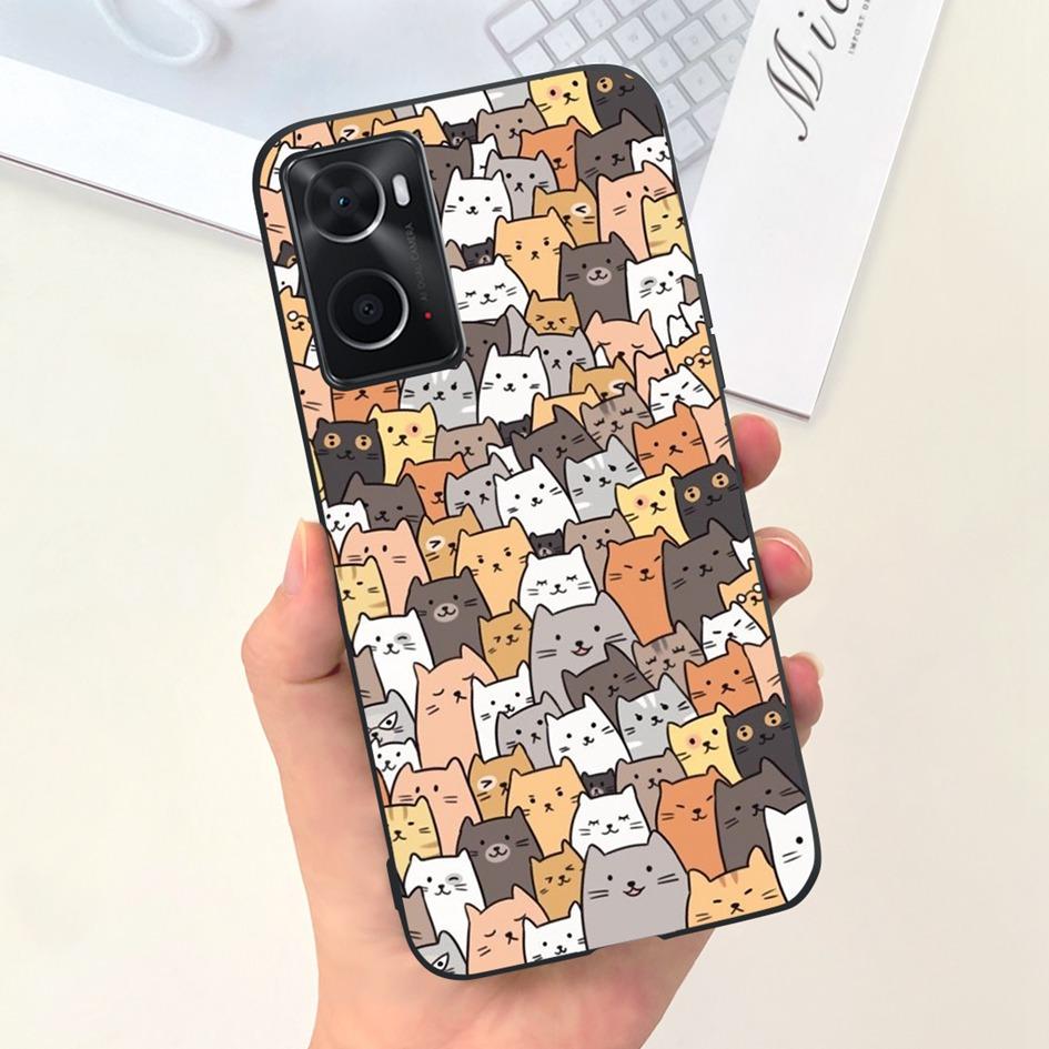 For OPPO A76 A96 4G Case CPH2333 CPH2375 Phone Case Fashion Flower TPU Soft Silicone Cover For OPPO A36 A 76 A 96 OPPOA76 Fundas