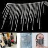 1Yards Length Rhinestone Tassel Chain Silver Claw Chain Crystal Tassel Chain  Clothing Trim