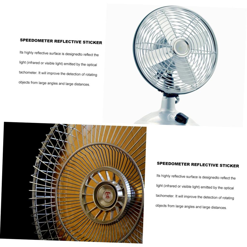 NULYLU 12pcs Tachometer Reflective Paper Optical Tachometer Sticker for Sticker Tachometer Reflective Sticker Tachometer