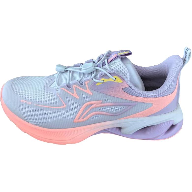 Li Ning Kids Comfortable Versatile Non-Slip Shock Absorbing Durable Low-Top Running Shoes Kids sneaker Purple YKFV090-2