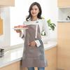 Waterproof Striped Apron with Hand-Wiping Feature for Cooking