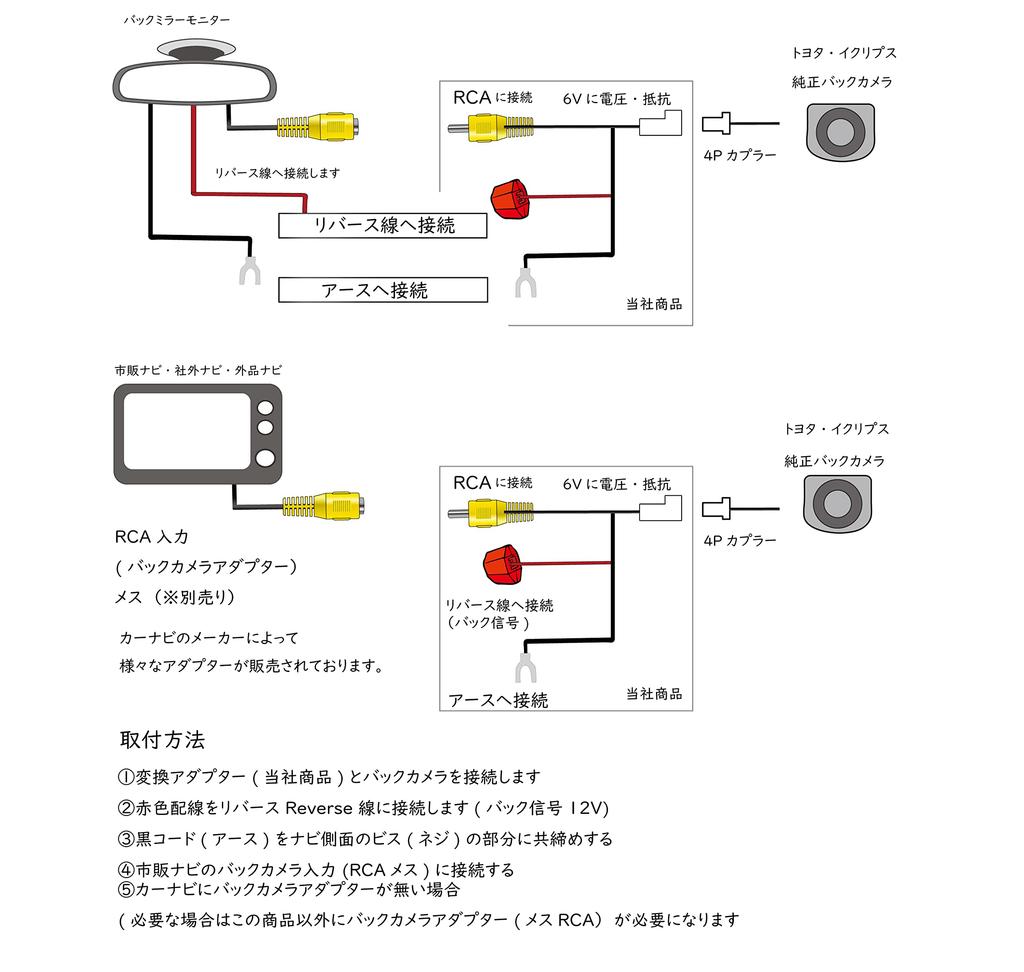 [Tr1093] Genuine Toyota Rear Camera Adapter Daihatsu Eclipse RCA003T ATOTO RCA Converter, Connection, RCA