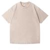T-shirts décontractés rétro à col rond pour hommes et femmes, lavés et vieillis, manches courtes d'été polyvalentes, longueur aux épaules