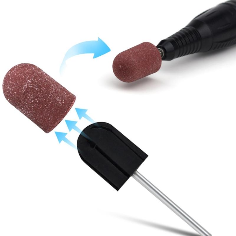 20 Pieces Practical 80-180 Grit Sanding Caps Great For Nail Cutters Suitable For Manicure Pedicure And Podiatry