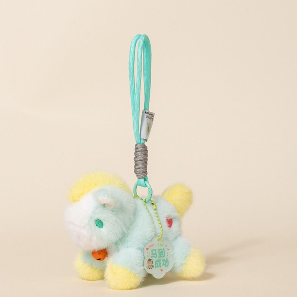 Soft Stuffed Zodiac Mascot Multi-color Plush Keychain Pony Plush Pendant  Party Decor