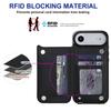 iPhone 17 Pro Max Crossbody Leather Wallet Case with Card Slots & Double Buckle Zipper