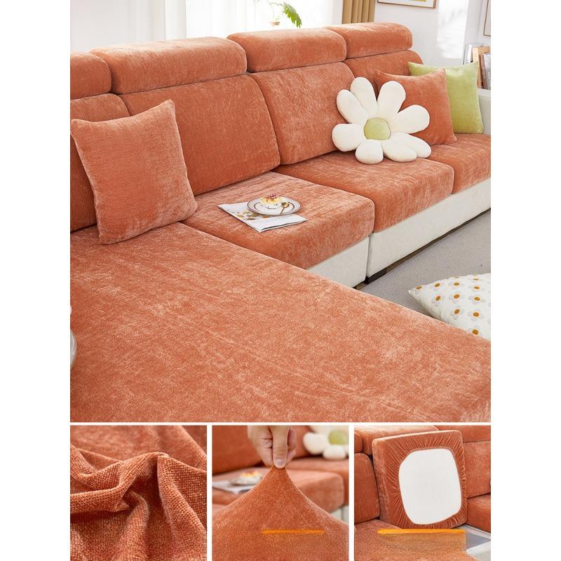 

Чехол для дивана с защитой от царапин, универсальный универсальный синельный чехол Four Seasons, универсальный эластичный чехол для дивана, подушка 65-85cm，65-85cm