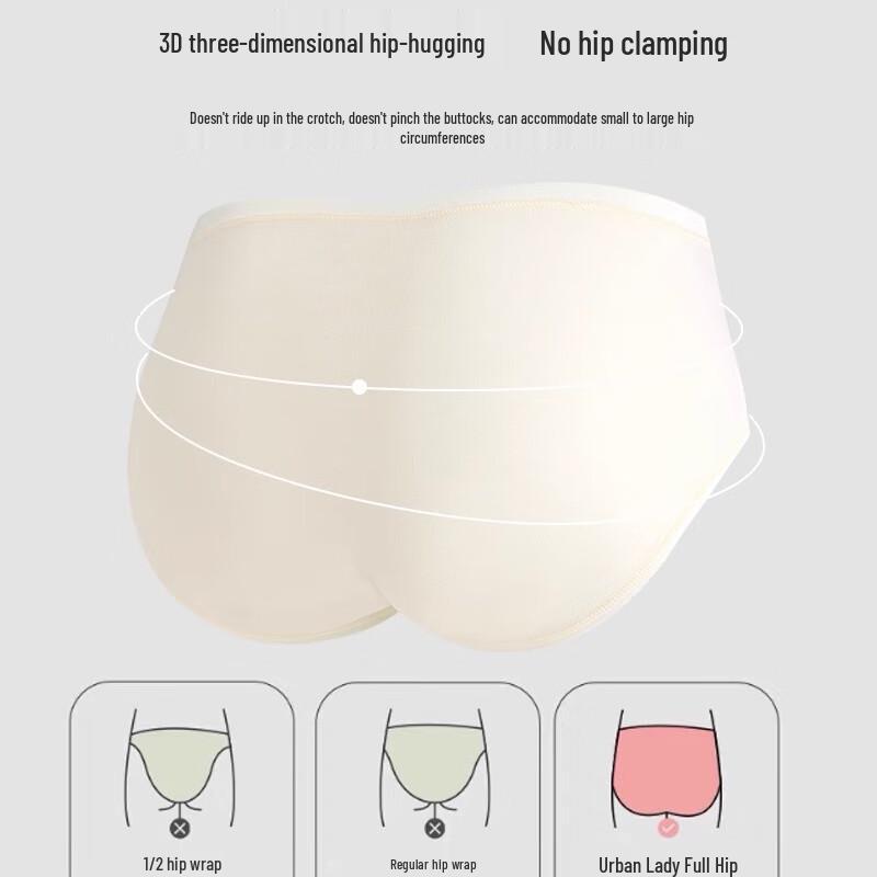 Urban Lady's 2025 Cotton Antibacterial Seamless Briefs