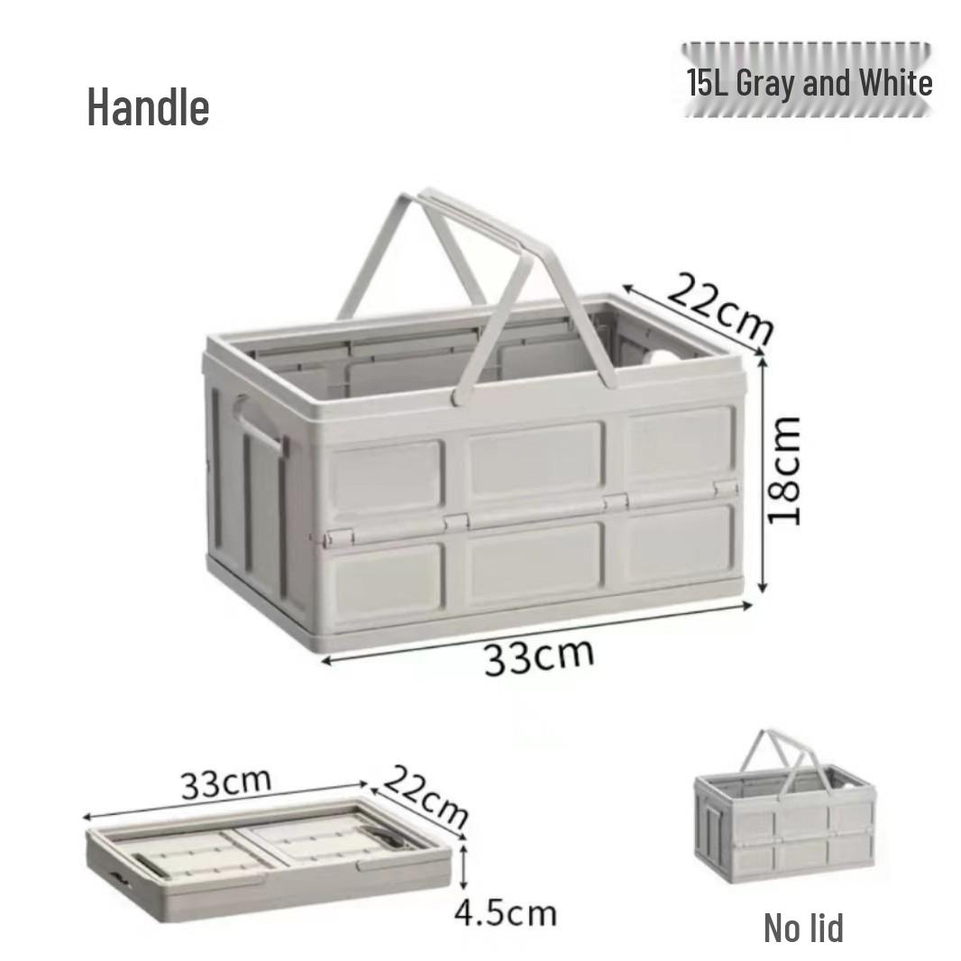 Large 15L Folding Plastic Storage Basket for Gifts and Outdoor Use