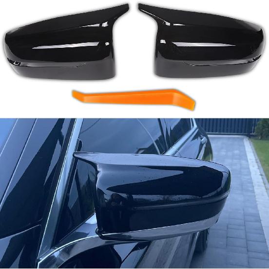 

Gloss Black Car Side Mirror Cover Cap Replacement for 2017-2022 BMW 3 Series G20 320i 325i 330i 5 Series G30 525i 530i 540i Exterior M Sport Gloss Black