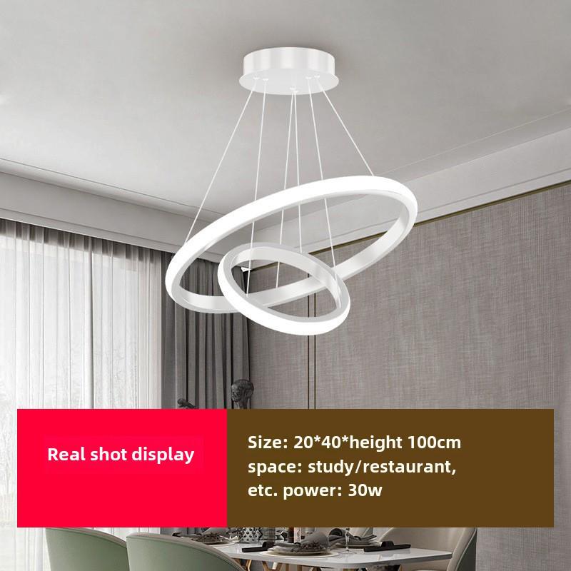 Nordic Modern Three Ring Chandelier for Dining or Bedroom