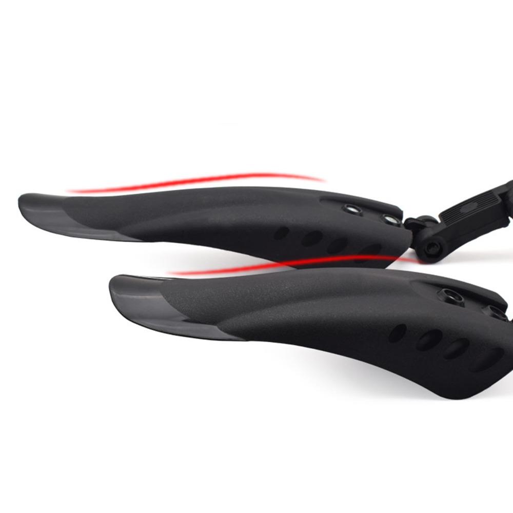 2Pcs Front Rear Set Bike Mudguards Black Easy To Install Adjustable Bicycle Mudguards Rainproof for 12/14/16/18/20 Inch Bikes