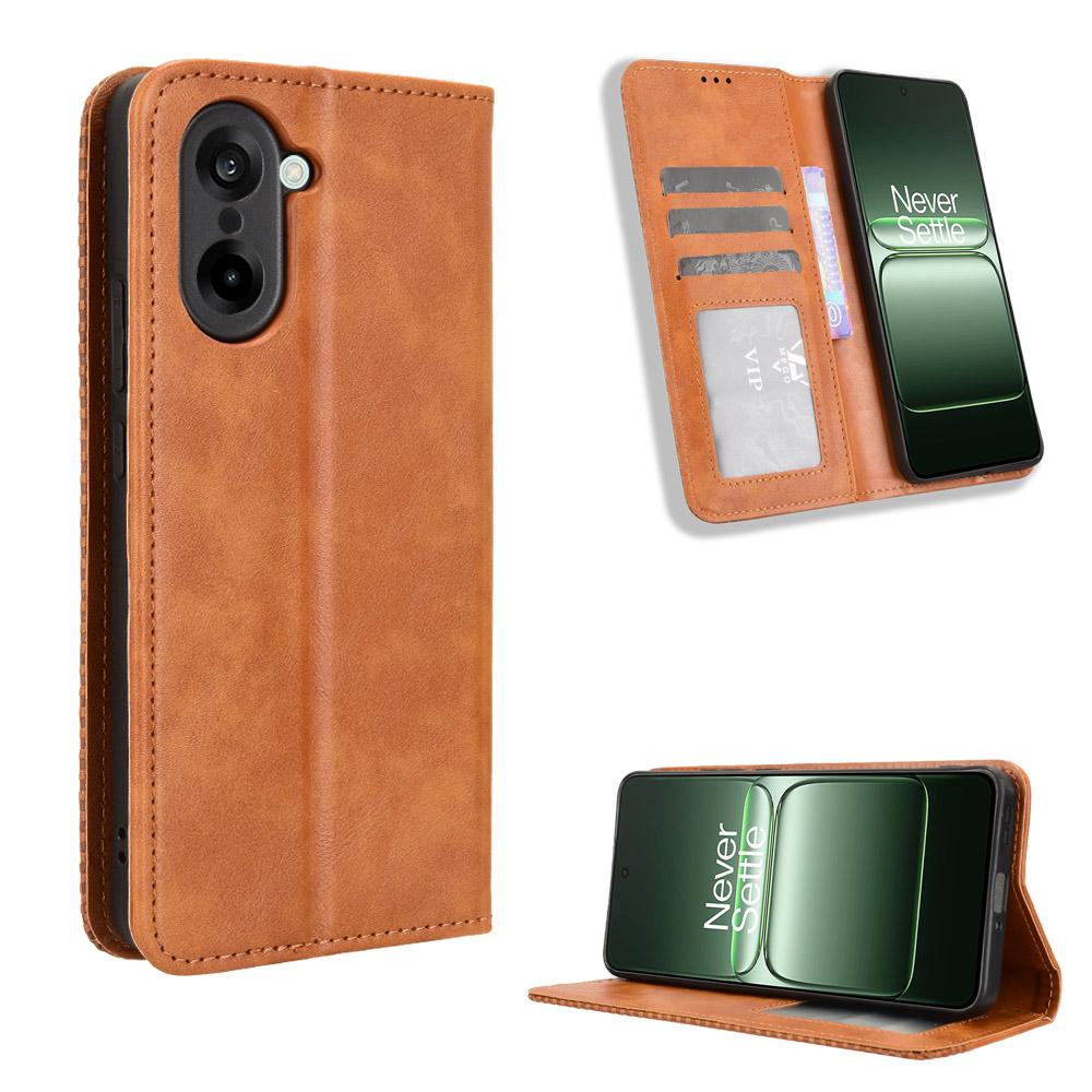 

Flip Cover for OnePlus Ace 5 Racing Leather Case [Flip Vintage Leather] Wallet Shockproof Durable Retro Phone Case for OnePlus Ace 5 Racing рожевий