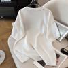 Plus Size Women's Summer Ice Silk Knit Top - Slimming Short Sleeve T-shirt