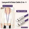 90cm Halsband 27W Ladekabel Handy-Lanyard Handy-Sicherungsleine mit Typ-C zu L-Port Stecker