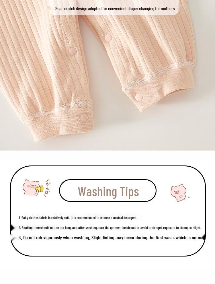 Newborn Baby Girl Romper - Pure Cotton, Boneless Design, Cute Princess Style for Autumn & Spring