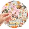 50PCS Cute Vintage Aesthetic Stickers Retro Journaling Scrapbooking Stickers Pack Vinyl Waterproof Decal for Water Bottle Laptop