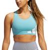 adidas Dámský sportovní top s vysokou oporou Podprsenka na cvičení Světle modrá GR8206
