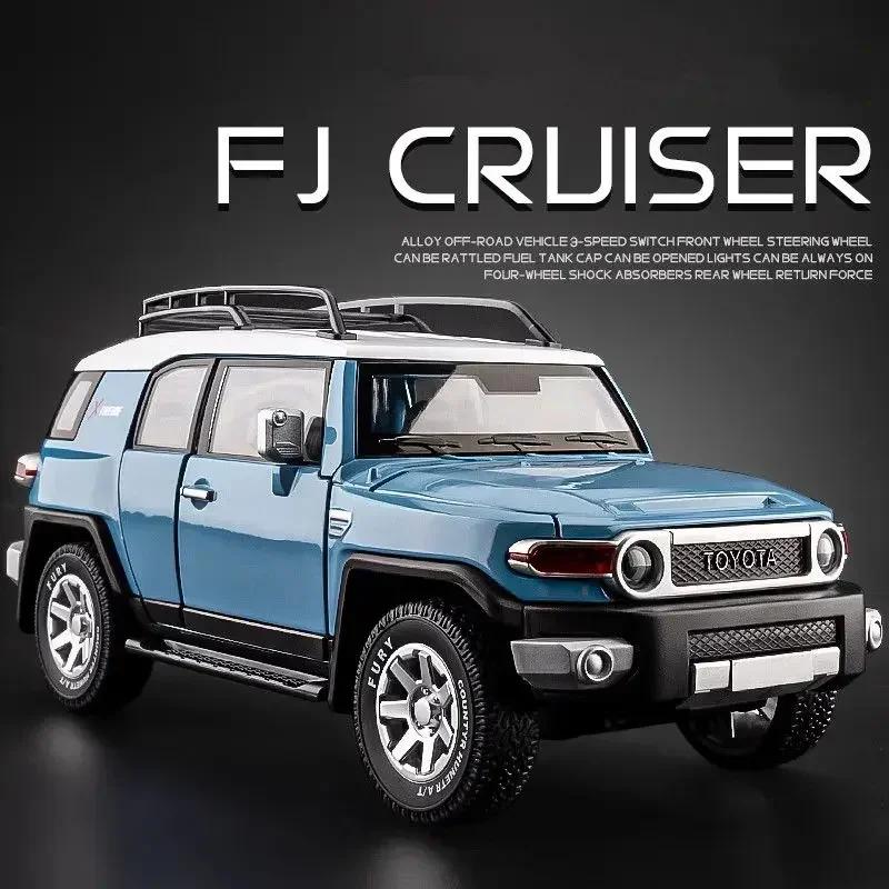 DYMNQM1 1:24 TOYOTA FJ Cruiser Alloy Car Model Diecast & Toy Metal Off-road Vehicles Car Model Sound and Light Simulation Childrens Gift