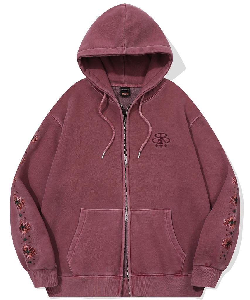 Cpgn Studio [2-Way] Skirt Sleeve Pigment Hooded Zip-Up Dusty Pink