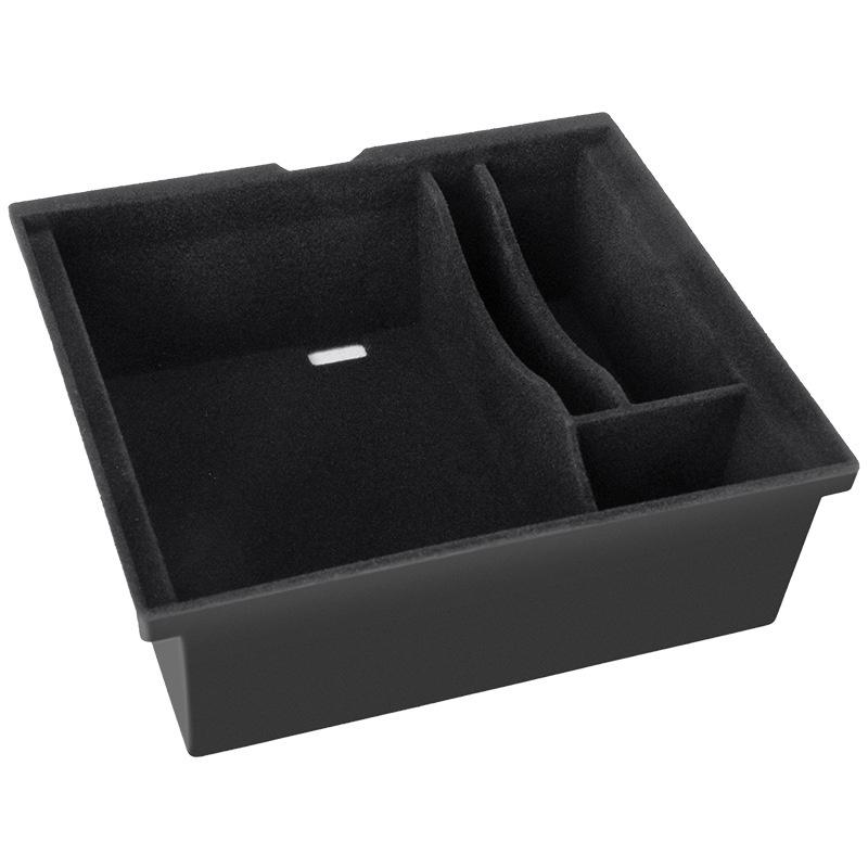 

For Tesla Model 3 Y Accessories Auto Center Console Organizer ABS Storage Box Tray-Felt Lined/Silicone Mat 2021 2022