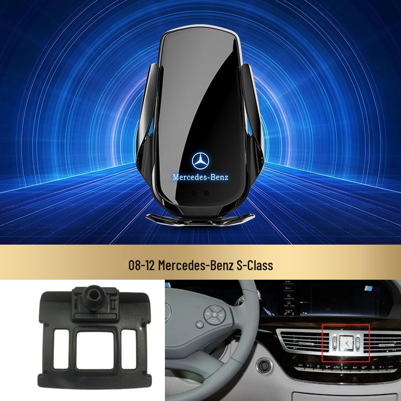 Bezdrátový držák telefonu s rychlým nabíjením Mercedes-Benz pro třídu C/třídu R/třídu S/třídu E/GLK/třídu B