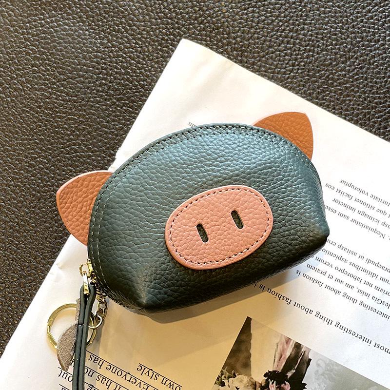 

Женский мини кошелек для монет из натуральной кожи 2025 - Новый модный стиль, милая сумочка-кошелек синий/жемчужный