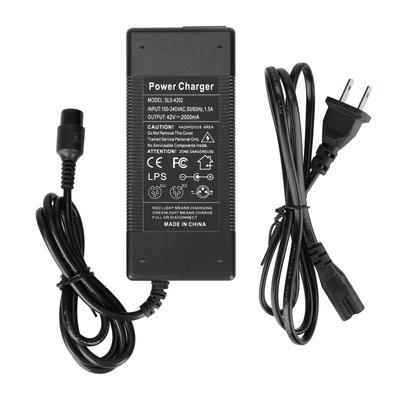 42V 2A Chargers Electric Balance Scooter Chargers Adapter 3-Prong Inline for 36V Lithium Battery