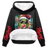 Women's Casual Fashion Plus Velvet Thickened Christmas Print Hooded Sweatshirt