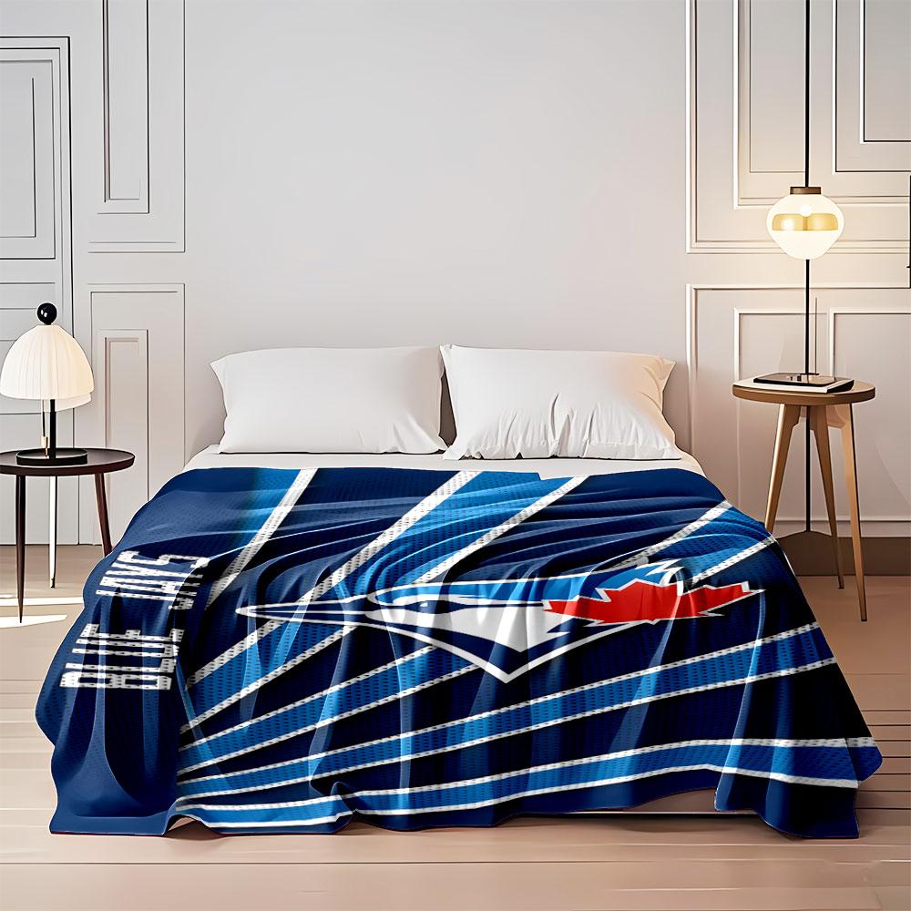 Blue Jays Logo Blanket Design Print Blanket Soft and Cozy Perfect for the Living Room Bed Sofa or a Nap,gift