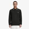 Fred Perry [M3636] Long Sleeve Twin Tip Fred Perry Shirt - Night Green/Snow White M3636-T50