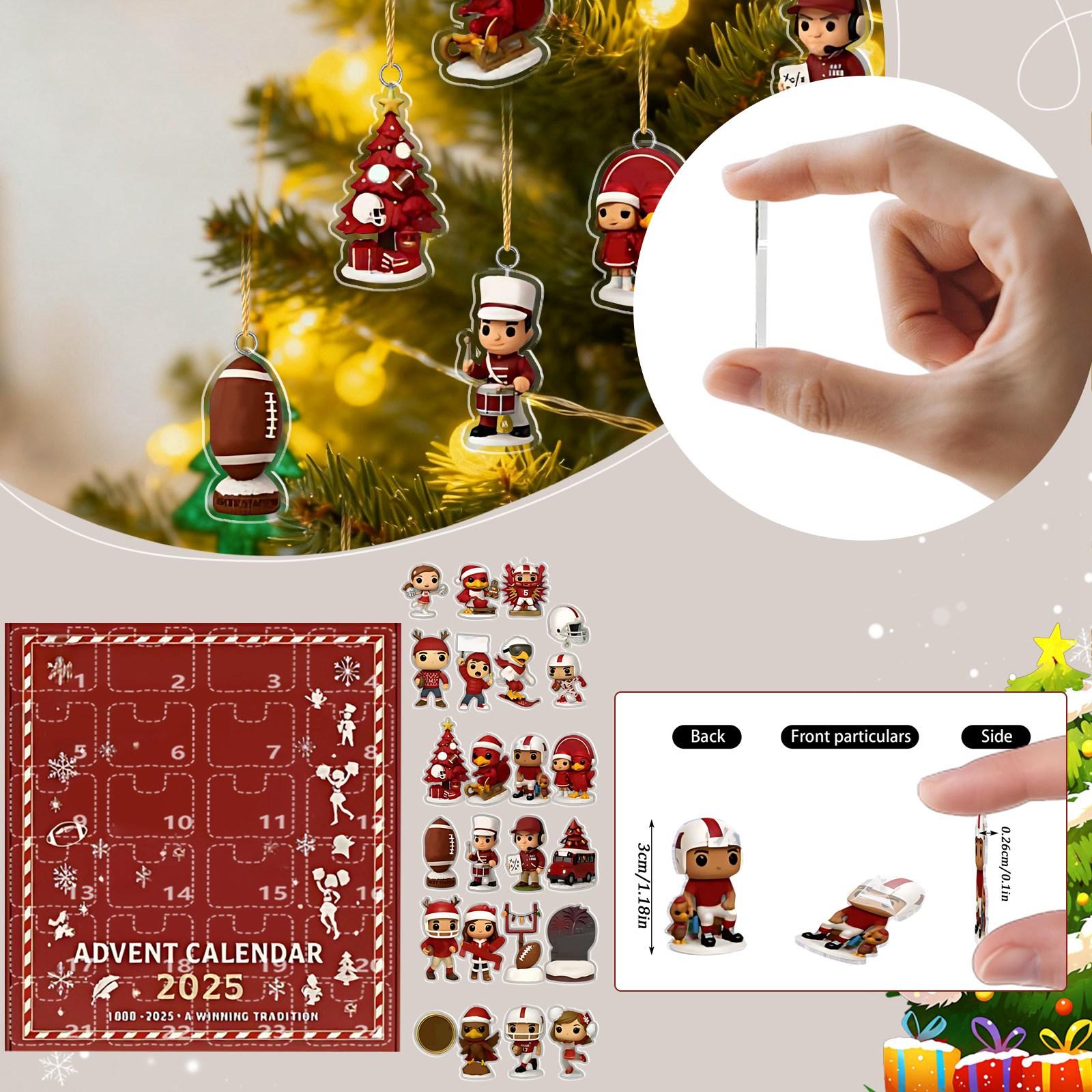 

Рождественский адвент-календарь, 24-дневный адвент-календарь, праздничная коллекция для обратного отсчета, коробка-подвеска, подходит для рождественских подарков-сюрпризов One Size белый