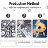 DIY Frameless Pearl Art Painting Kit Cute Goldfish Pattern 3D Sparkling Bead Canvas Wall Decor Handmade Gift for Craft Lovers Creative Projects