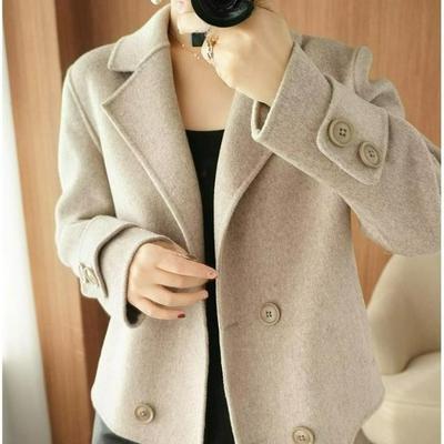 Single-sided Woolen Coat Women's Short Fashion Casual Small Suit Woolen Coat Short