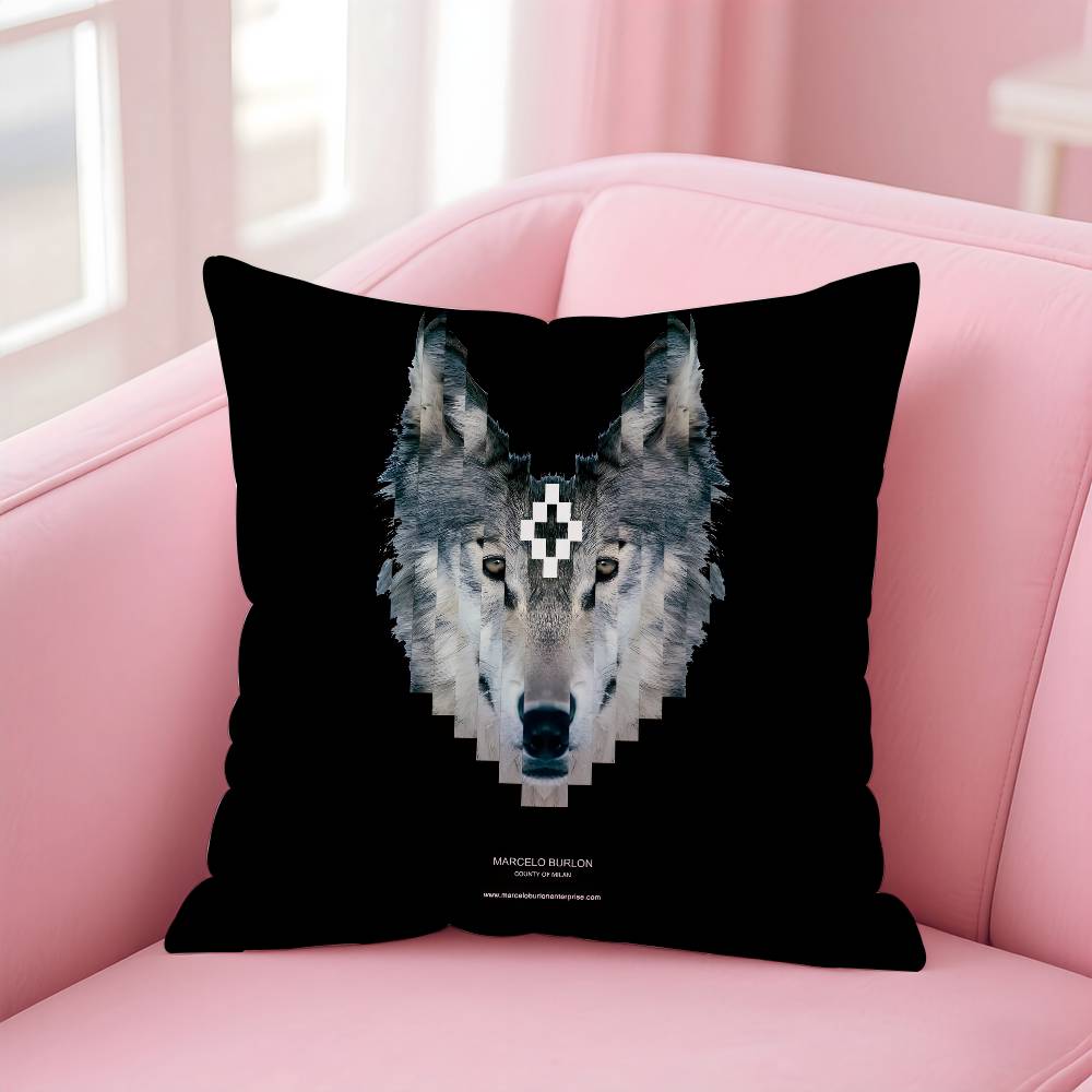 Fashion m-Marcelo b-Burlon Pillow Case Pattern Printing Pillowcase Living Room Sofa Cushion Cover Bedroom Room Decor