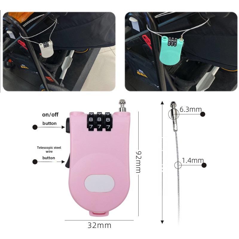 Cartoon Password Padlock for Luggage, Bicycle, and Trolley Cases