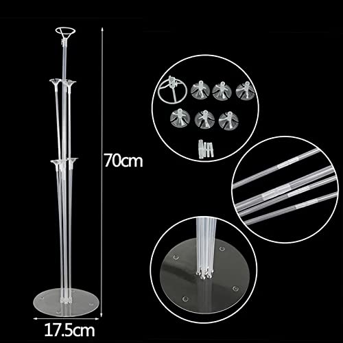 Set aus 2 Ballonständern und Ballons, Perfekt für Weihnachten, Geburtstage, Hochzeiten und Partys, in einfachen, natürlichen Farben (Natürliches Weiß)