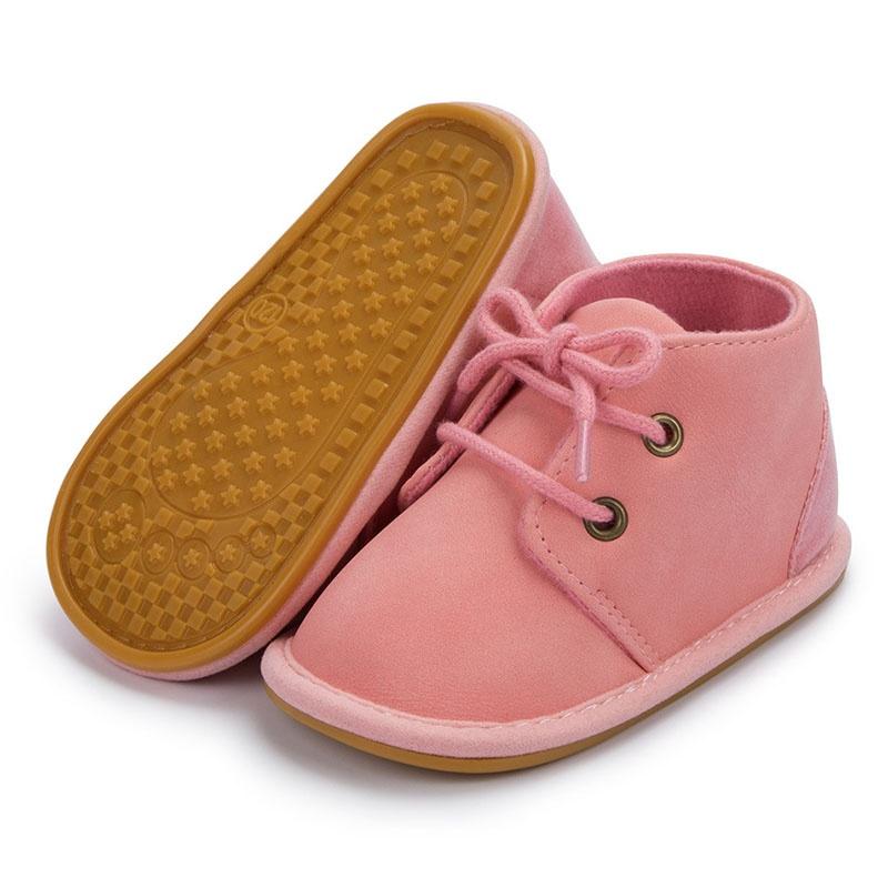 

Детские сапоги Нескользящие короткие сапоги на резиновой подошве Одинарные туфли на шнуровке Детская обувь для малышей 12